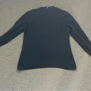 TSE Super Fine Wool Crew Neck Sweater Size Large in Gray/Blue color